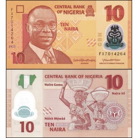 NIGERIA 10 Naira 2022 Polymer