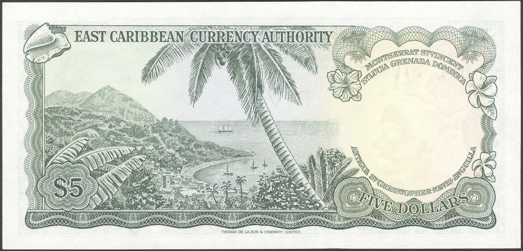ANGUILLA (E.C.S.) 5 Dollars 1965