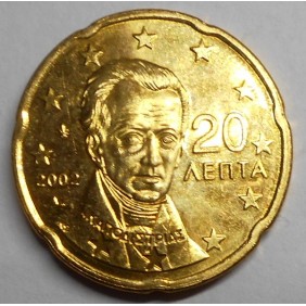 GREECE 20 Euro Cent 2002 E