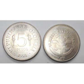 COLOMBIA 5 Pesos 1971...