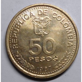 COLOMBIA 50 Pesos 1987...