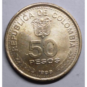 COLOMBIA 50 Pesos 1988...