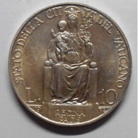 VATICANO Pio XI 10 Lire AG...