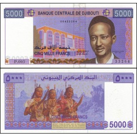 DJIBOUTI 5000 Francs 2002...