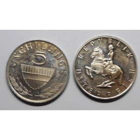 AUSTRIA 5 Schilling 1973 Proof