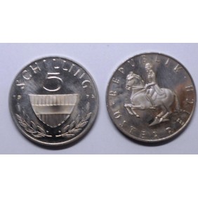 AUSTRIA 5 Schilling 1974 Proof