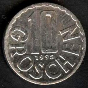 AUSTRIA 10 Groschen 1995