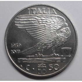 50 Centesimi 1939 XVII A.M....