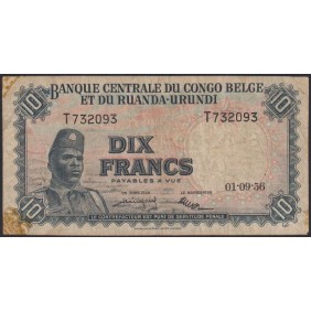 BELGIAN CONGO 10 Francs...