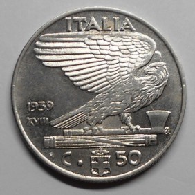 50 Centesimi 1939 XVIII A. M.