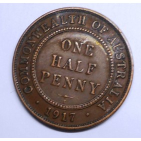 AUSTRALIA 1/2 Penny 1917...