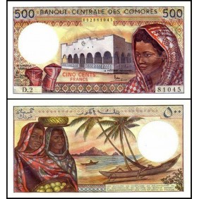 COMOROS 500 Francs 1984