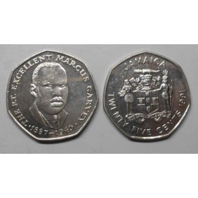 JAMAICA 25 Cents 1991 M....