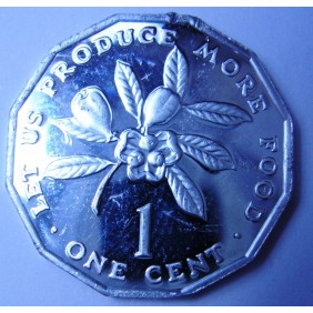 JAMAICA 1 Cent 1977 FAO PROOF