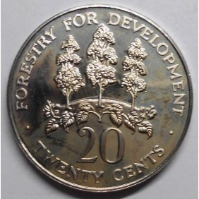 JAMAICA 20 Cents 1977 Proof