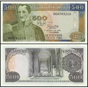 COLOMBIA 500 Pesos Oro 1979