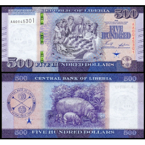 LIBERIA 500 Dollars 2022