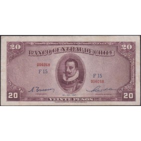 CHILE 20 Pesos 24.12.1947