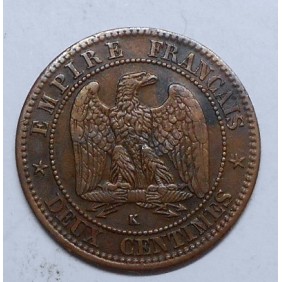 FRANCE 2 Centimes 1862 K