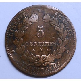 FRANCE 5 Centimes 1876 A