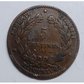 FRANCE 5 Centimes 1876 A