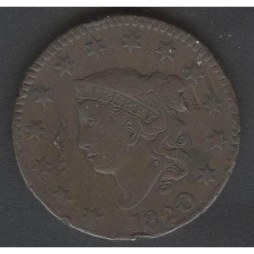 USA 1 Cent 1820 Coronet