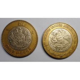MEXICO 10 Pesos 1997 Aztec