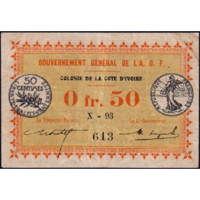 IVORY COAST 0.50 Franc 1917