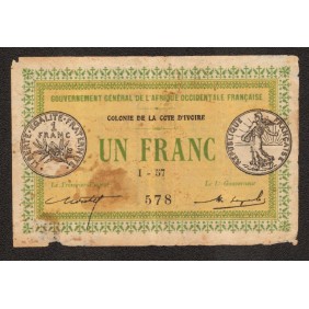 IVORY COAST 1 Franc 1917