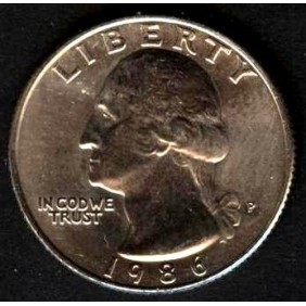 USA Washington Quarter 1986 P