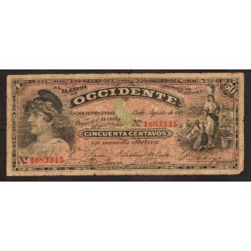 GUATEMALA 50 Centavos 1900