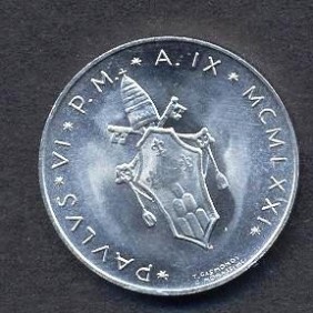 VATICANO 5 Lire 1971