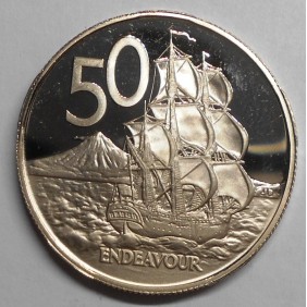 NEW ZEALAND 50 Cents 1981...