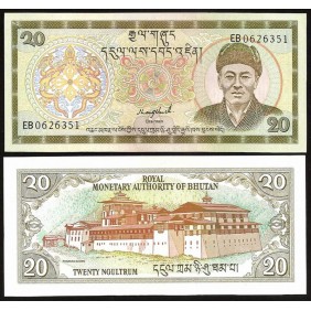 BHUTAN 20 Ngultrum 1992