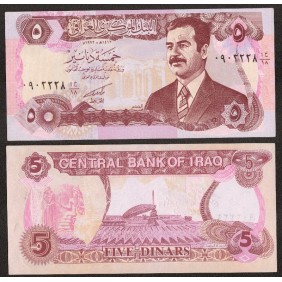 IRAQ 5 Dinars 1992