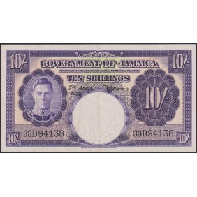 JAMAICA 10 Shillings 1955