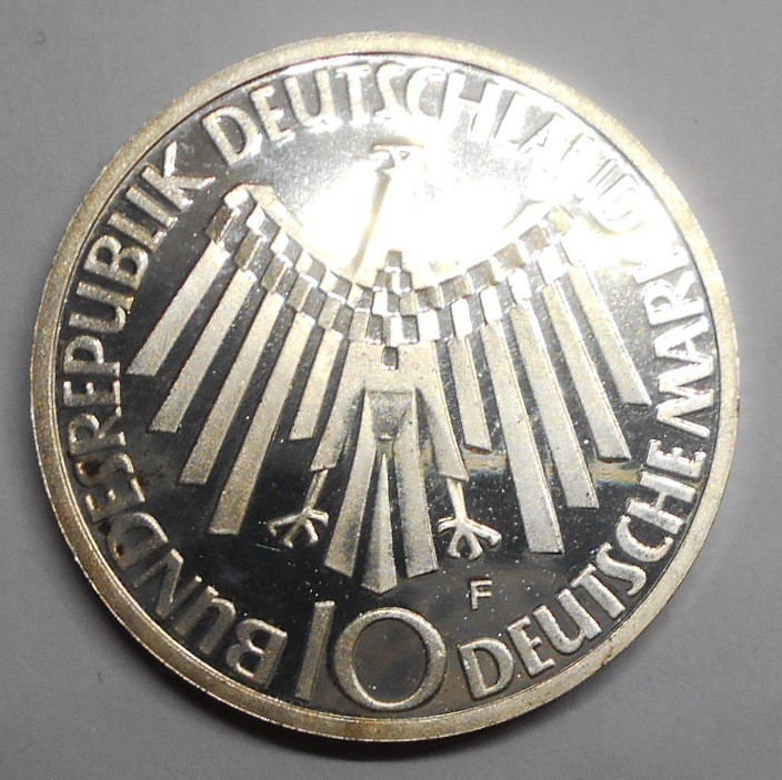 Germany Federal Republic 10 Mark 1972f Munich Olympic In Munchen Ag