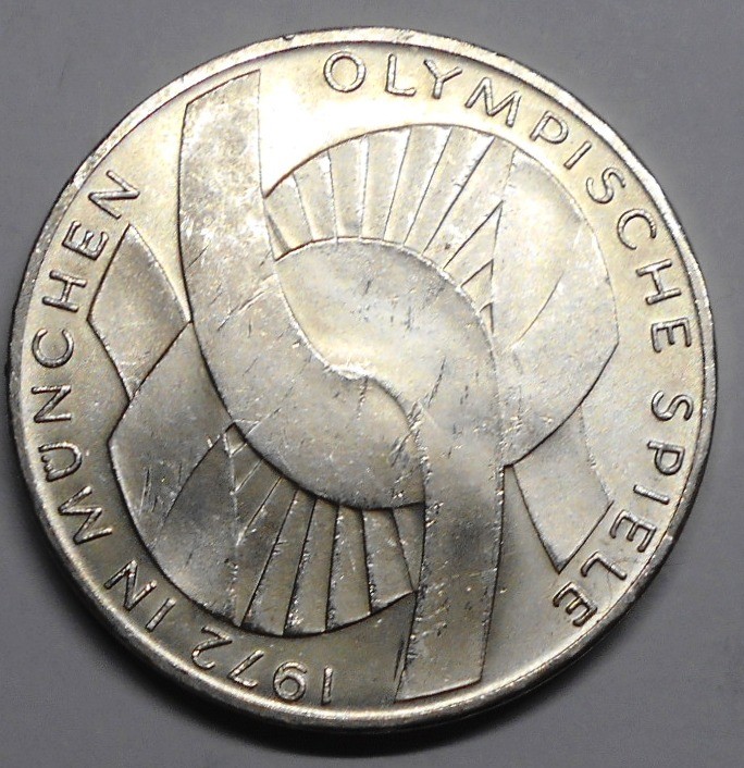 Germany Federal Republic 10 Mark 1972 D Munich Olympics Schleife Ag