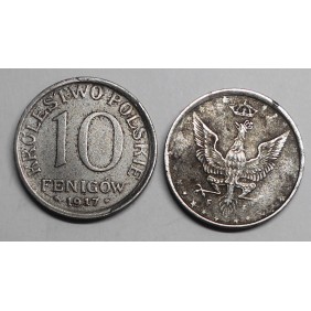 POLAND 10 Fenigow 1917