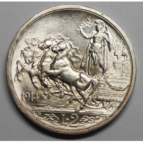 2 LIRE 1914 AG QUADRIGA BRIOSA