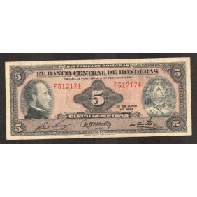 HONDURAS 5 Lempiras 25.06.1965