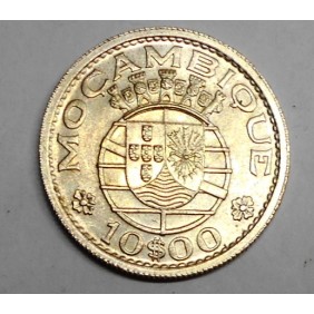 MOZAMBIQUE 10 Escudos 1966 AG