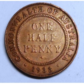 AUSTRALIA 1/2 Penny 1933