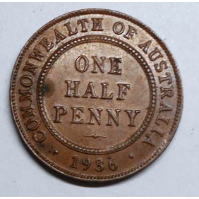 AUSTRALIA 1/2 Penny 1936