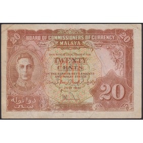 MALAYA 20 Cents 1941