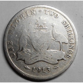 AUSTRALIA 1 Florin 1913 AG