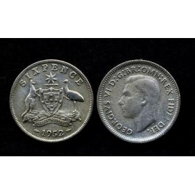 AUSTRALIA 6 Pence 1952 AG