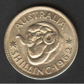 AUSTRALIA 1 Shilling 1962 AG