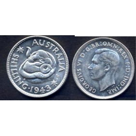AUSTRALIA 1 Shilling 1943s AG