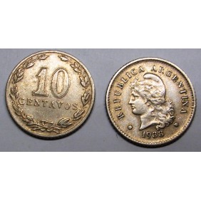 ARGENTINA 10 Centavos 1938